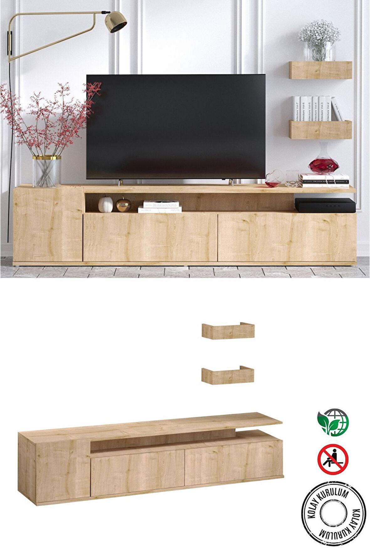 Decormet Alika Tv Ünitesi Safir Meşe -Dec-20071