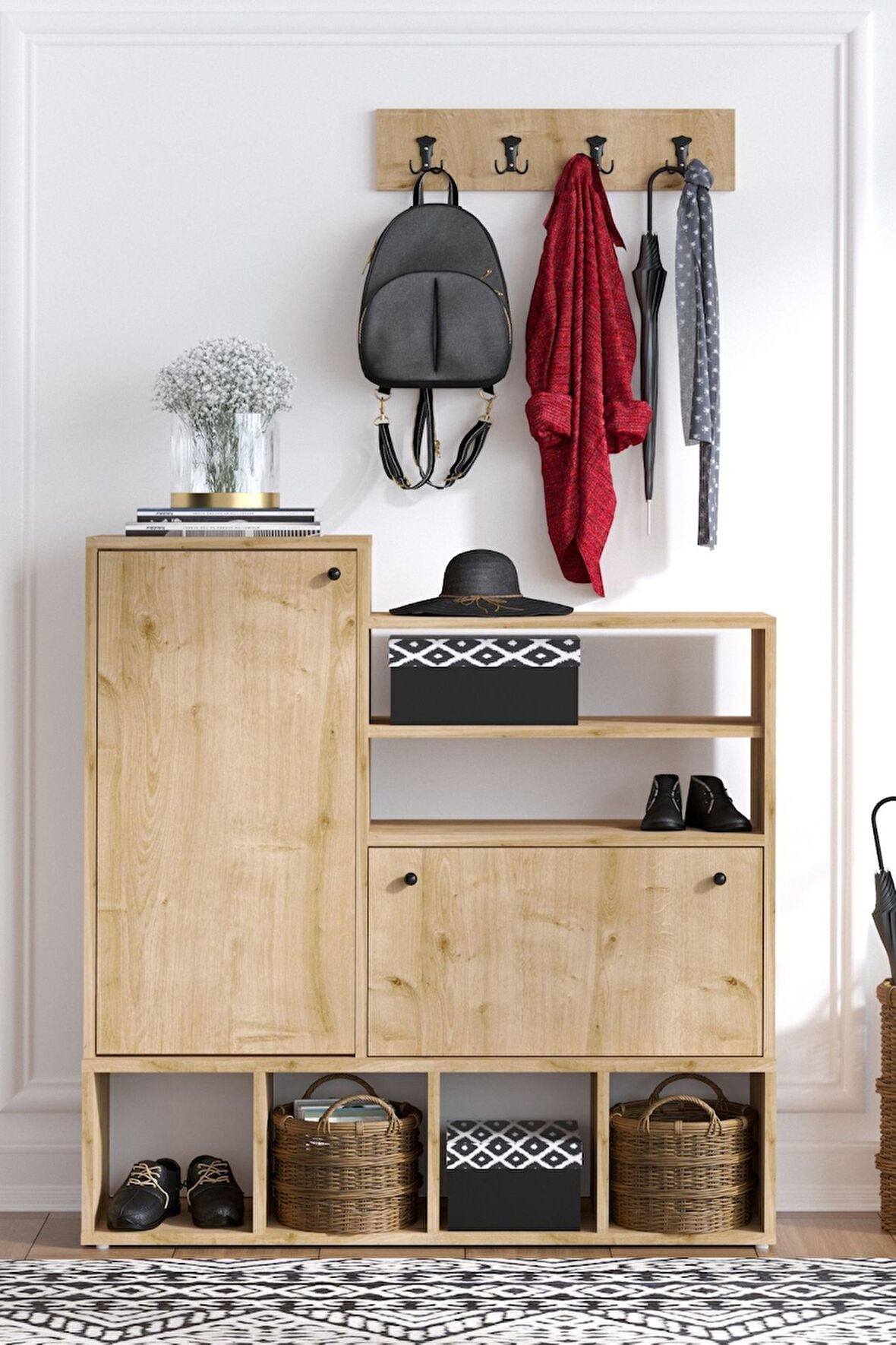 Decormet Wess Ayakkabılık Safir Meşe -Dec-20077