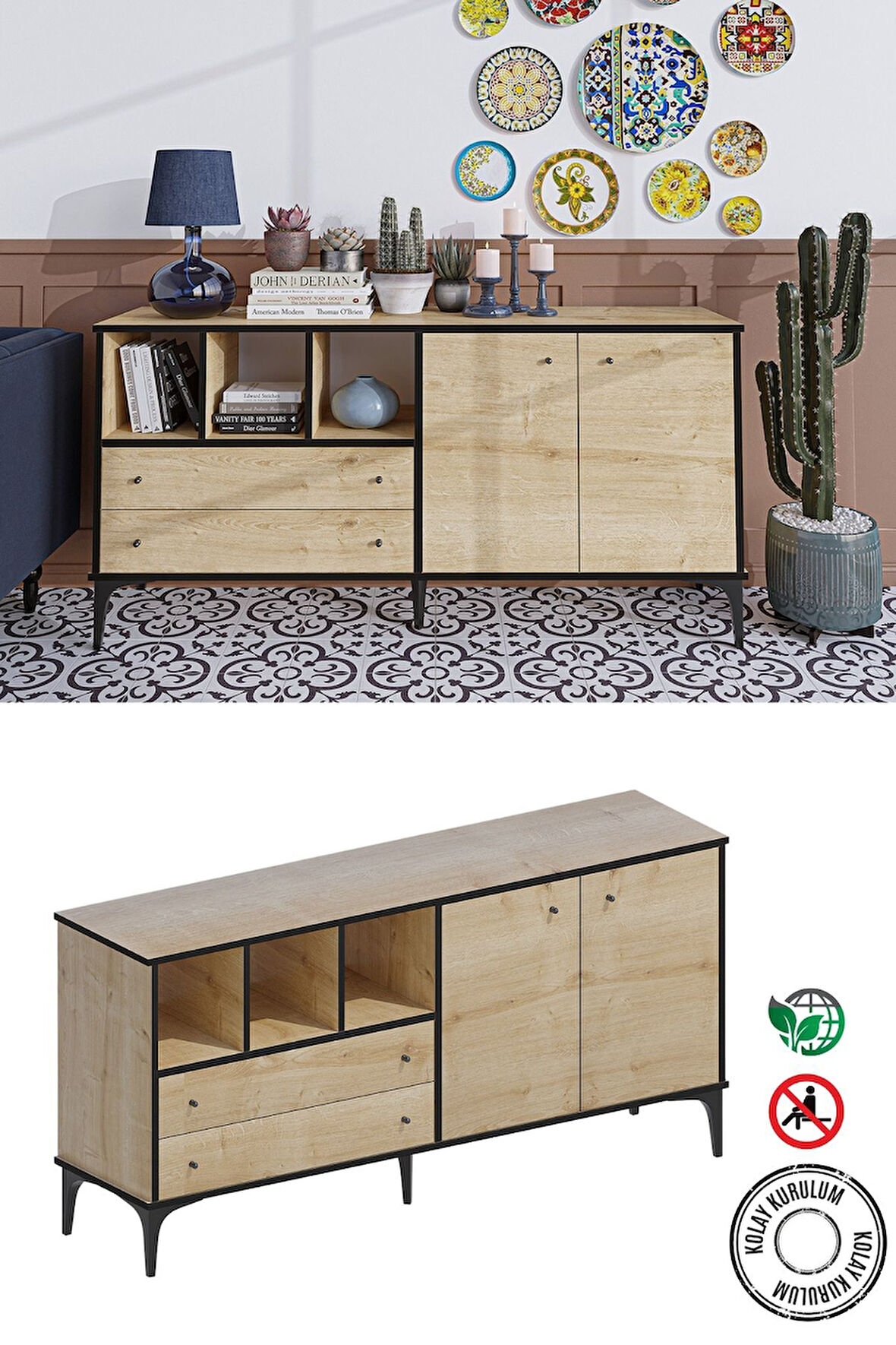 Decormet Elegan Konsol Safir Meşe