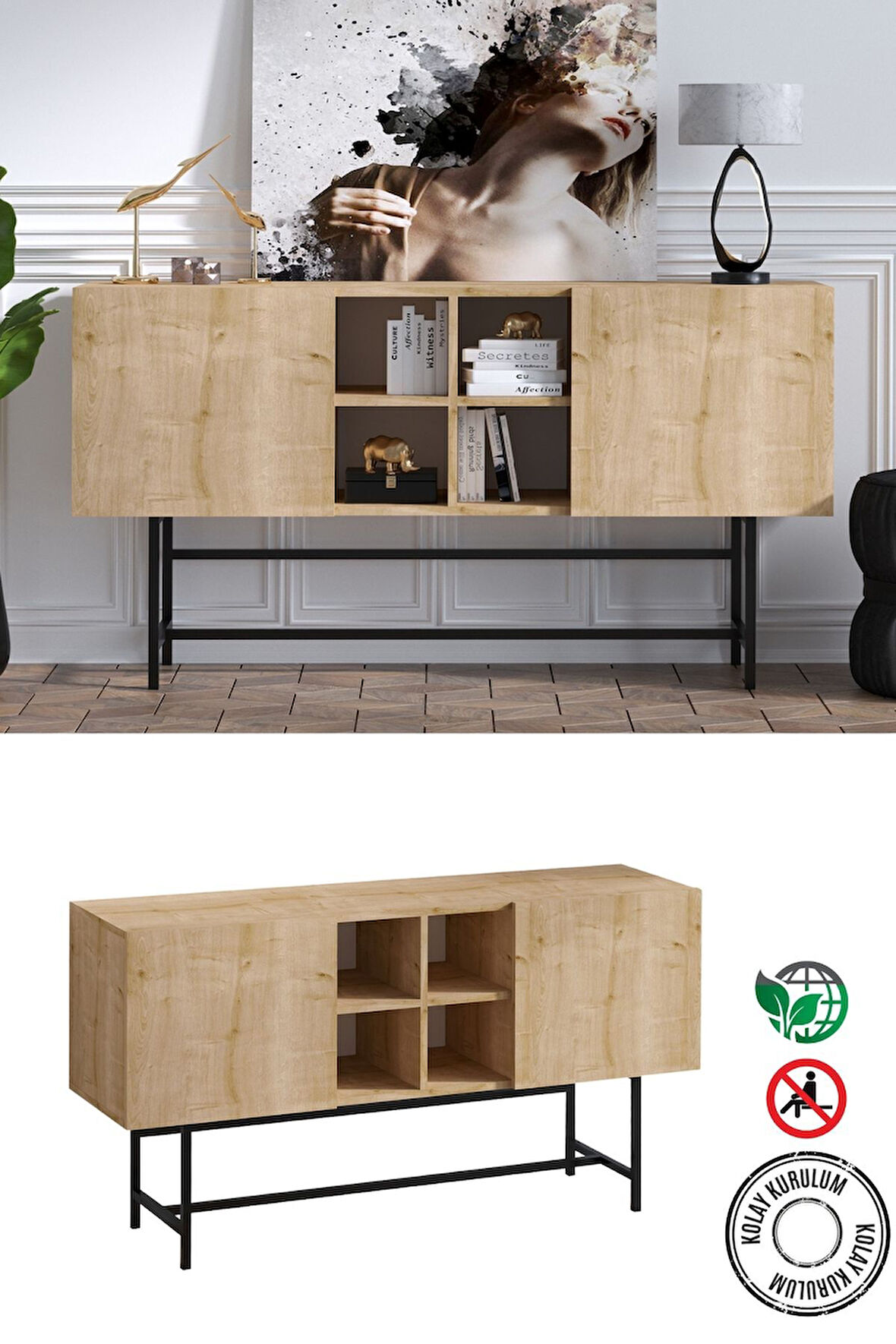 Decormet Flory Konsol Safir Meşe- Dec-20064