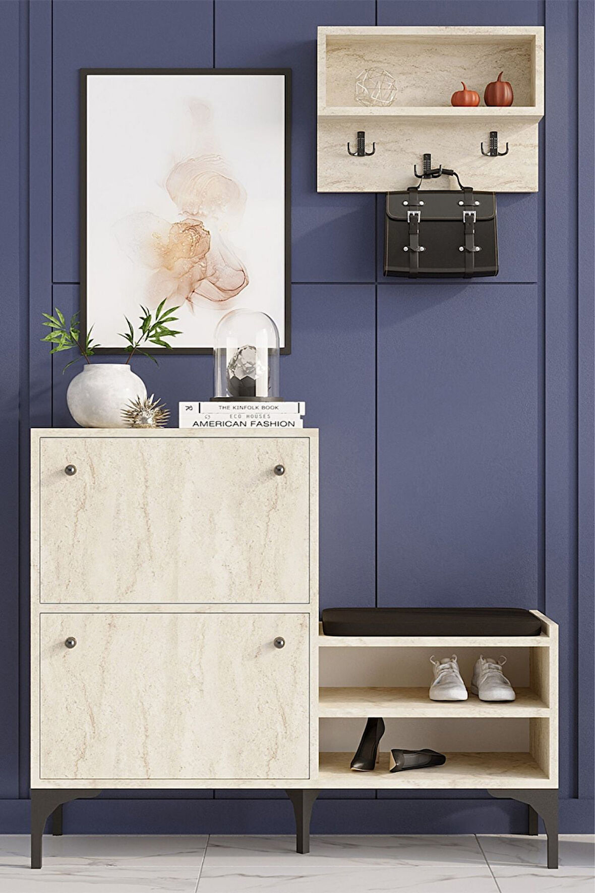Decormet Bred Ayakkabılık Travertine