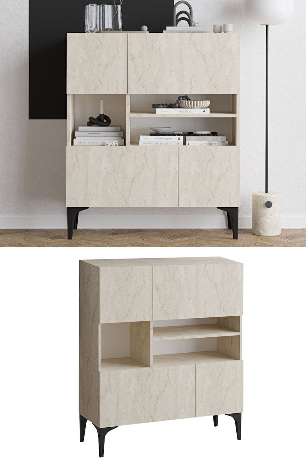 Decormet Krista Konsol Travertine