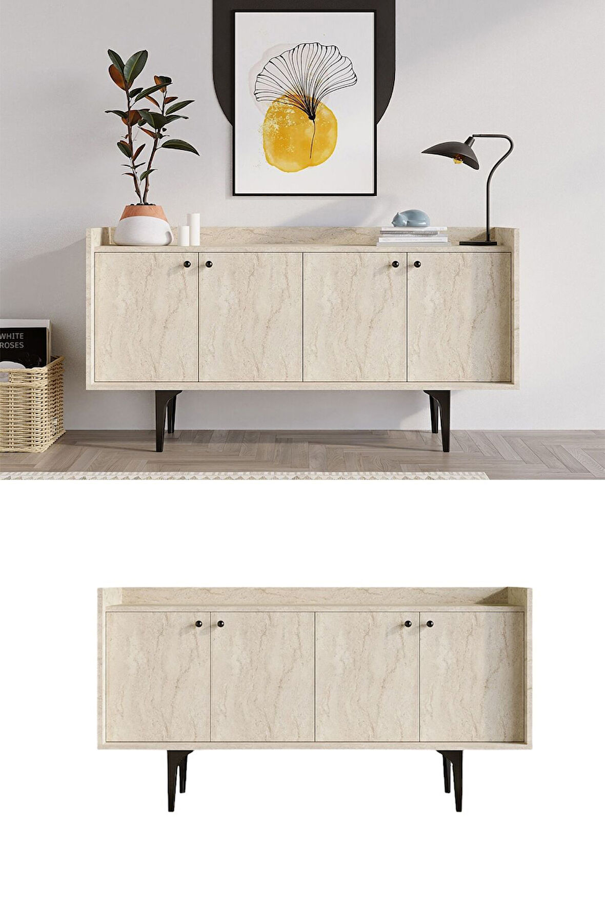 Decormet Navi Konsol Travertine