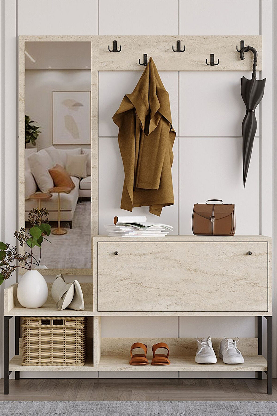 Decormet Nonso Ayakkabılık Travertine