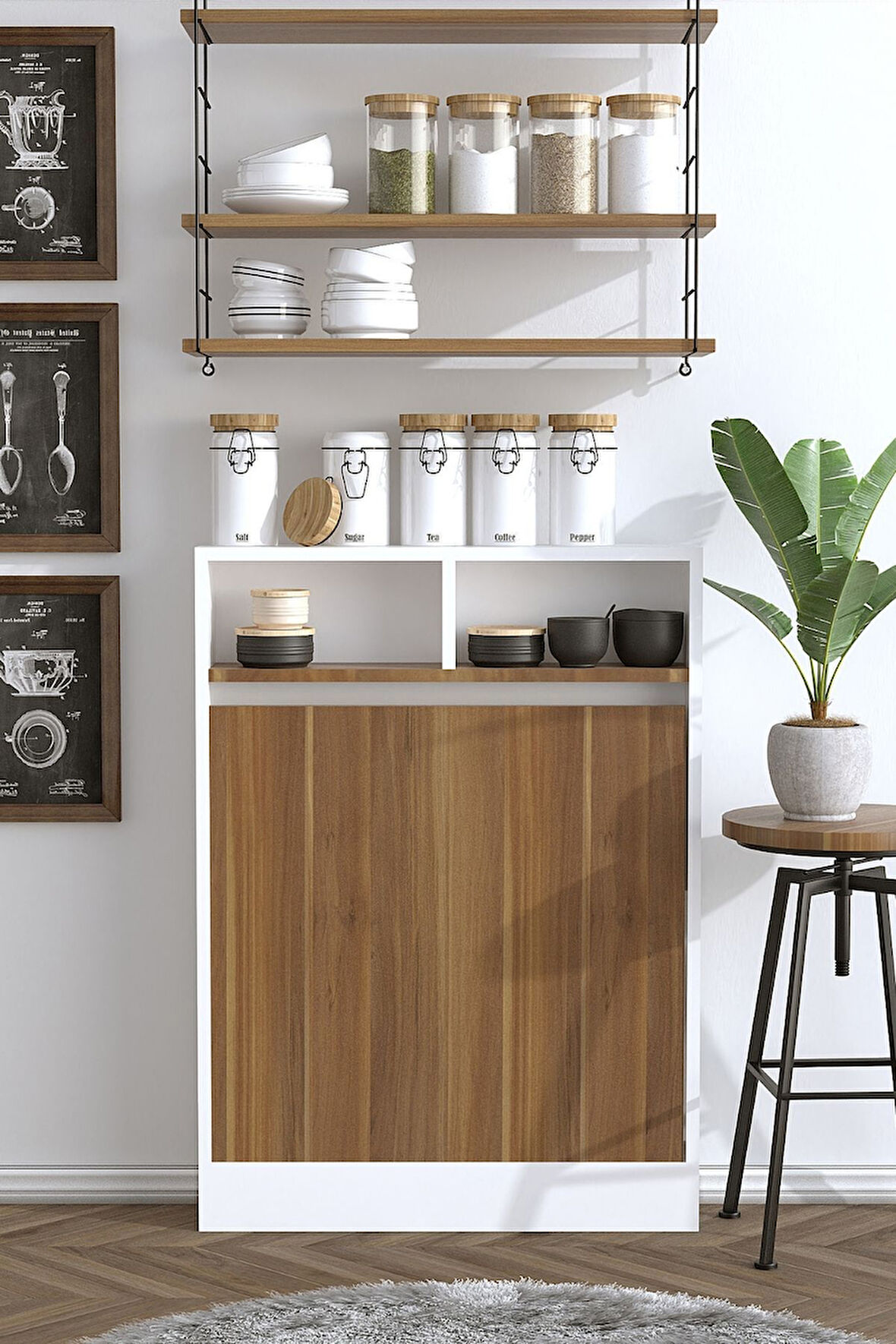 Decormet Bracked Çok Fonksiyonlu Masa Ceviz