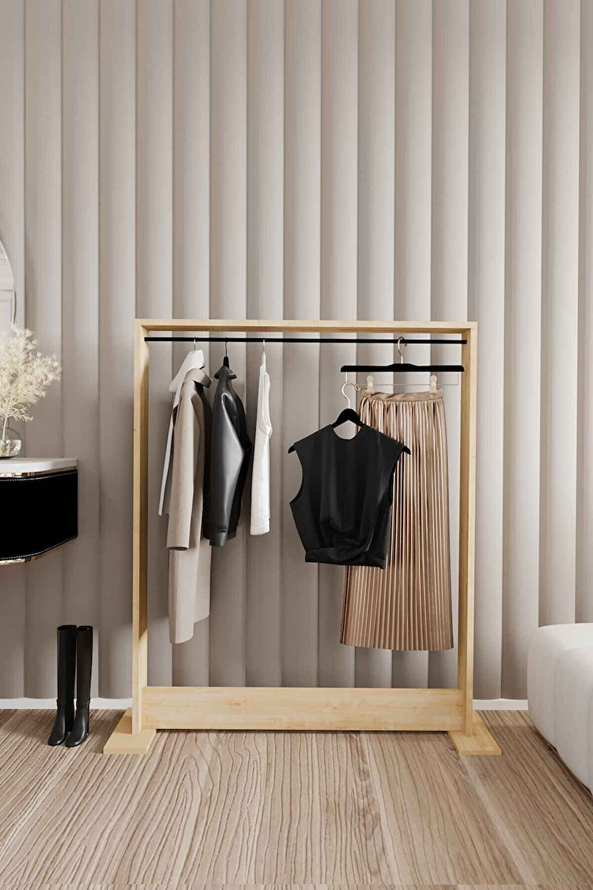 Decormet Salvitor Elbise Askısı Safir Meşe