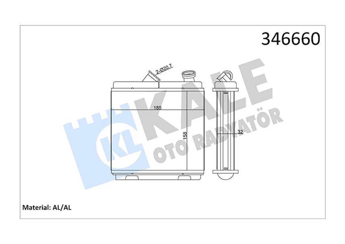 Opel Kalorıfer Radyatörü - Al/brz - Kal 346660
