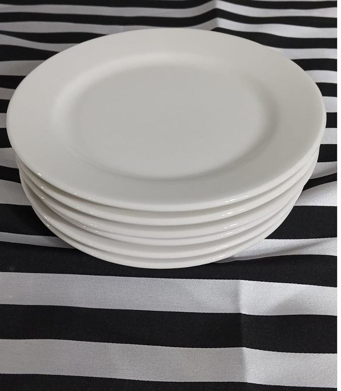 DADI kitchenware porselen pasta tabağı 19 cm pasta tabak 6 adet (Kütahya yerli üretim) otel lokanta ev