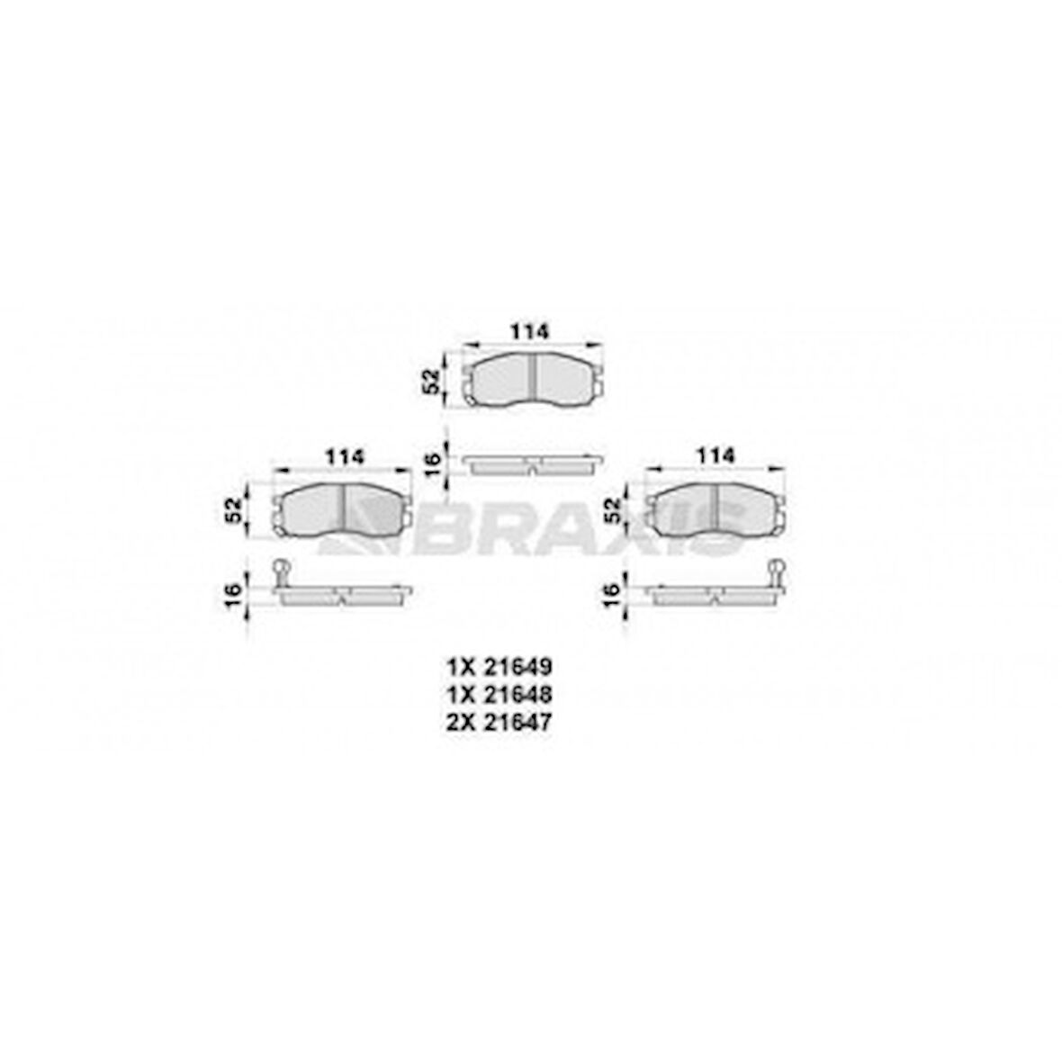 Proton On Fren Balatası Persona 300 316 Glx 96 00 400 416 Glxi 01 / 94> 400 400 4.18 05 / 96> - Braxıs Ab0324