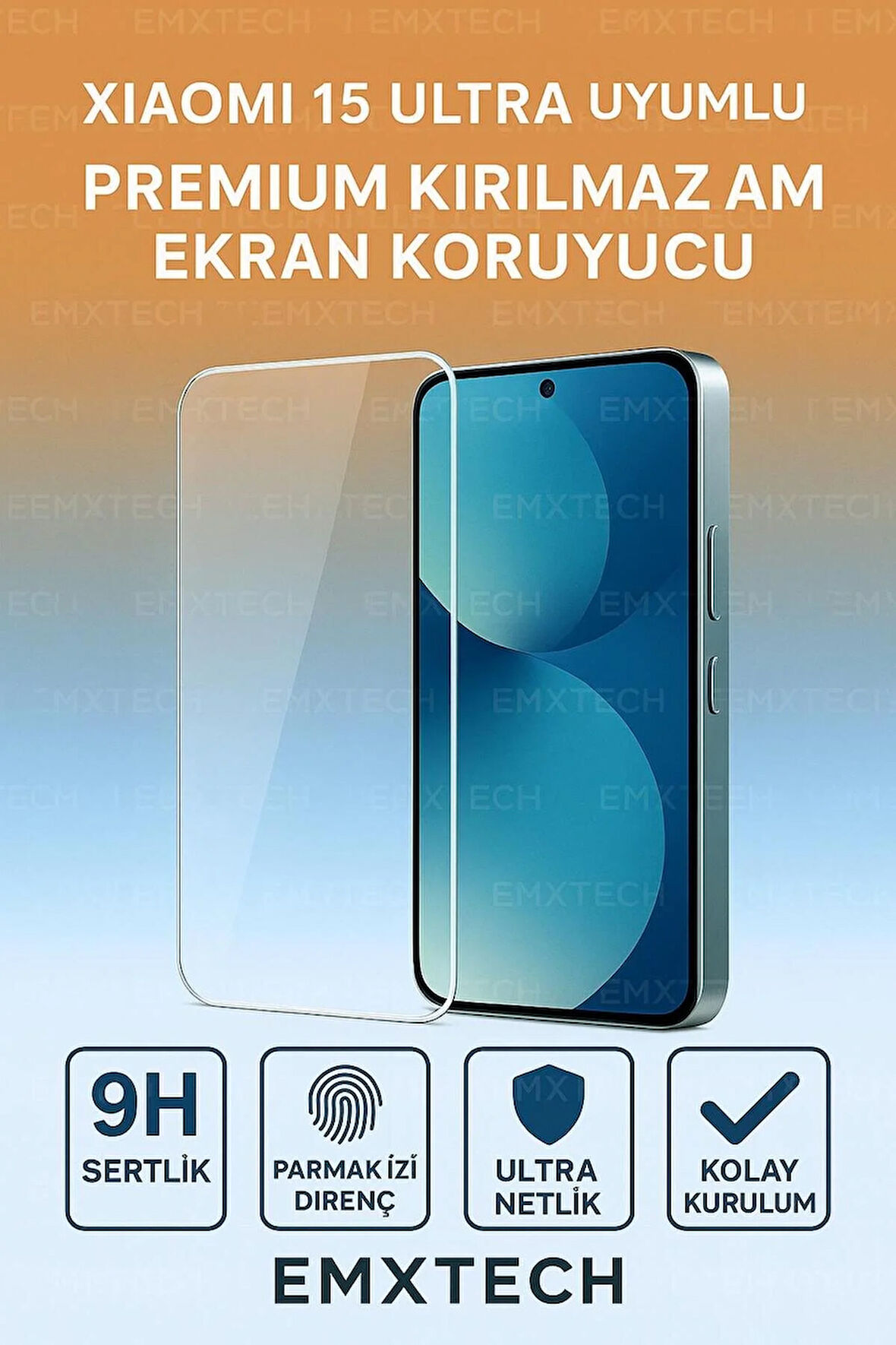 XIAOMİ Mİ 15 ULTRA Premıum Kırılmaz Cam Ekran Koruyucu