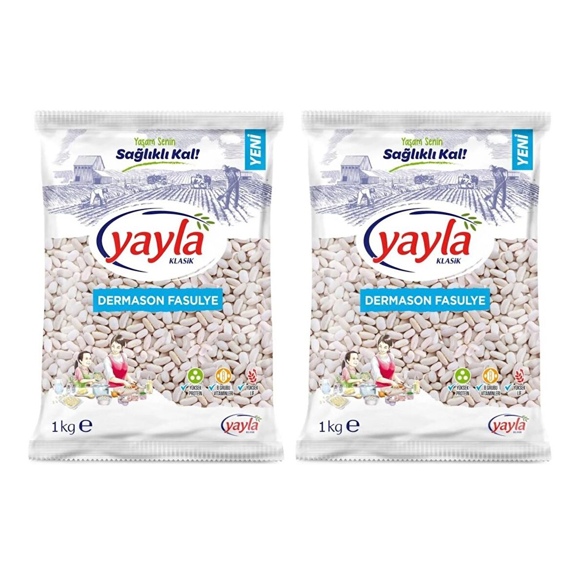 Yayla Dermason Fasulye 1000 gr 2 li