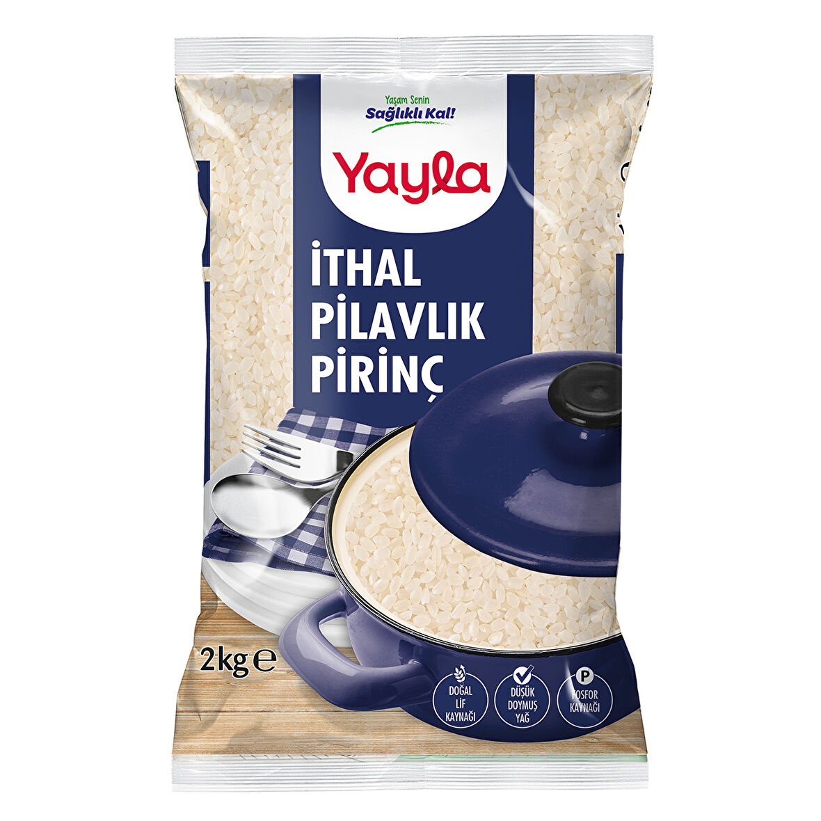 Yayla İthal Pilavlık Pirinç 2 Kg (Kısa Tane)