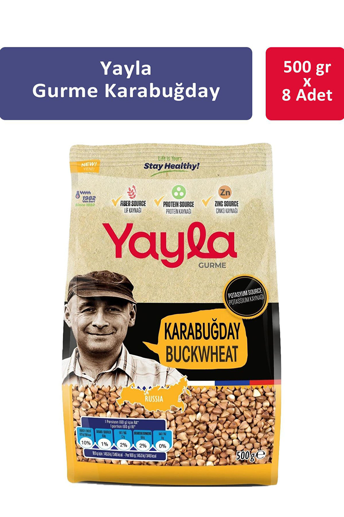 Yayla Gurme Karabuğday 500 gr x 8 Adet