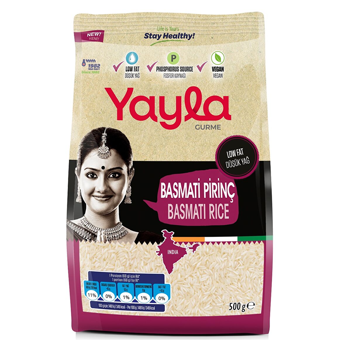 Yayla Gurme Basmati Pirinç 500 Gr