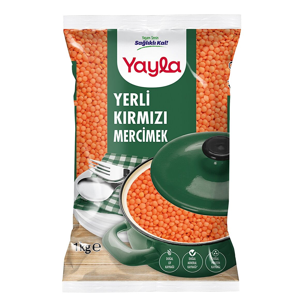 Yayla Yerli Kırmızı Mercimek 1 Kg