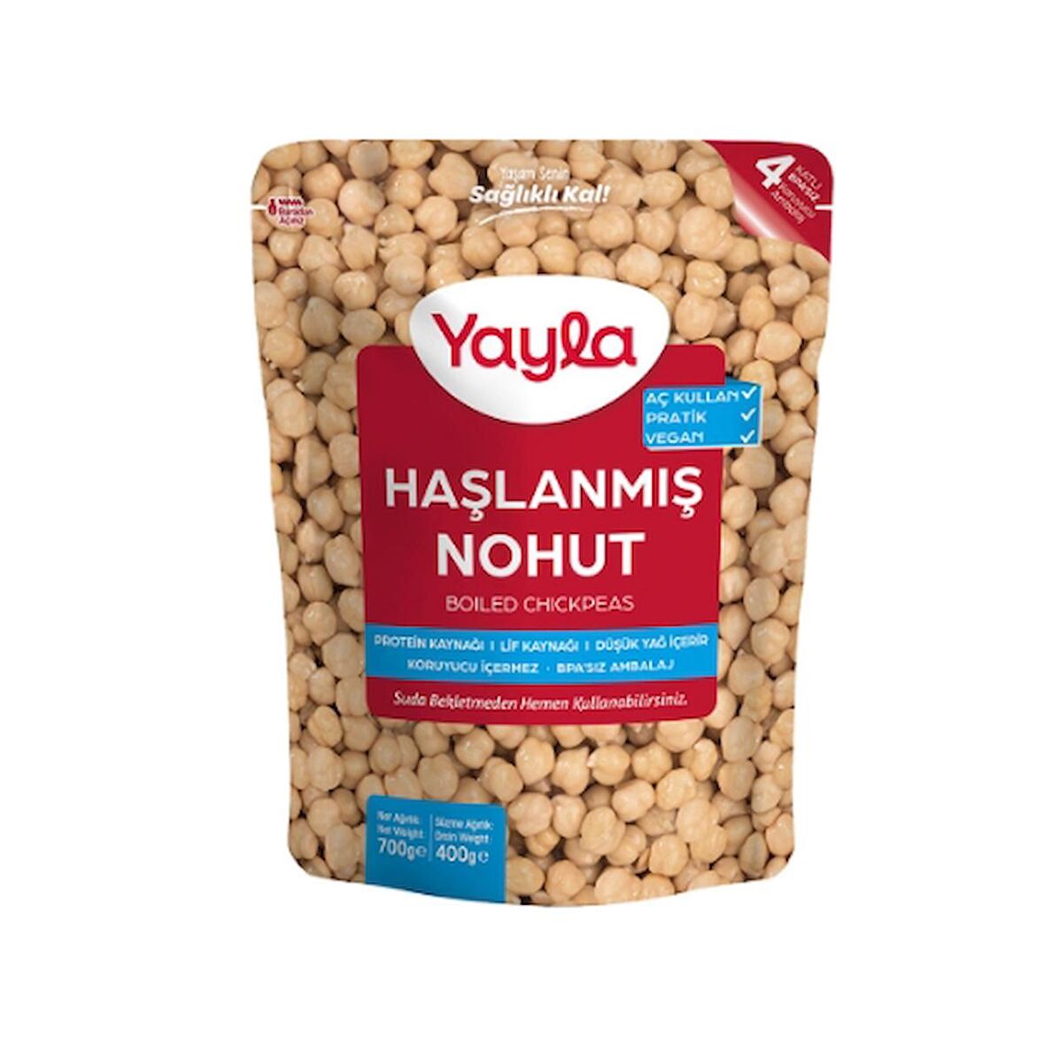 Yayla Gurme Haşlanmış Nohut 700 Gr. (2'li)