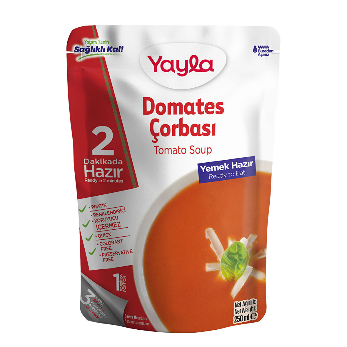 Yayla Yemek Hazır Domates Çorbası 250 Gr