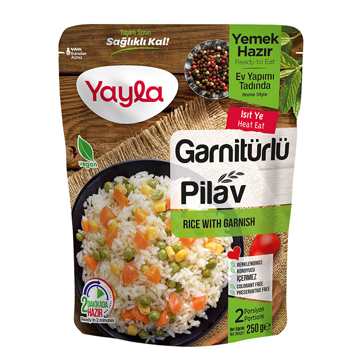 Yayla Yemek Hazır Garnitürlü Pilav 250 Gr