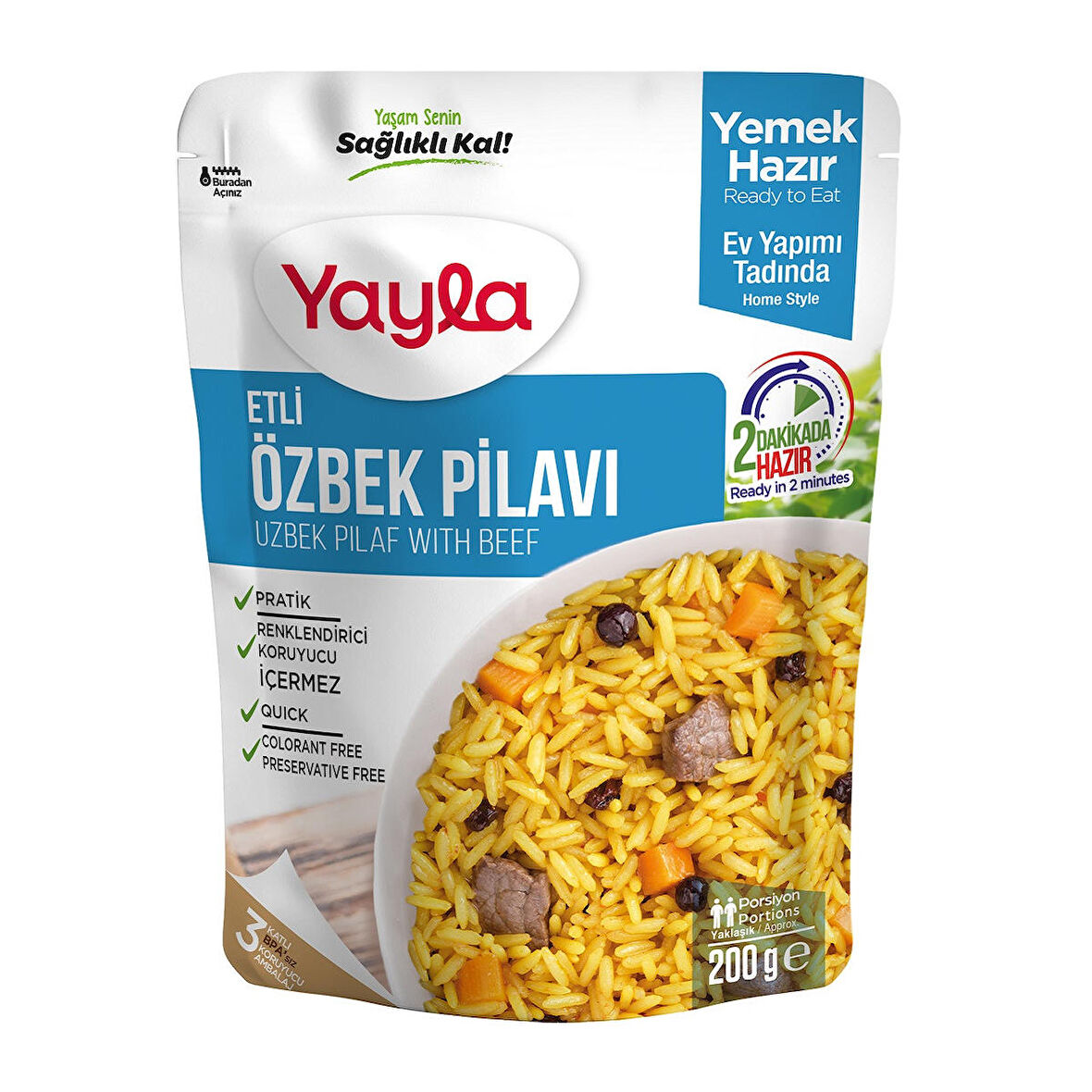 Yayla Yemek Hazır Etli Özbek Pilavı 200 gr