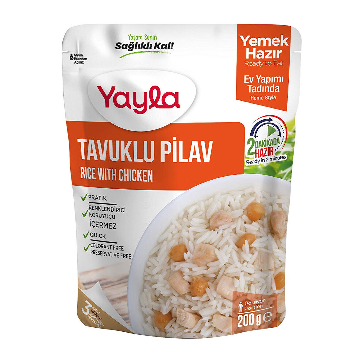 Yayla Yemek Hazır Tavuklu Pilav 200 gr