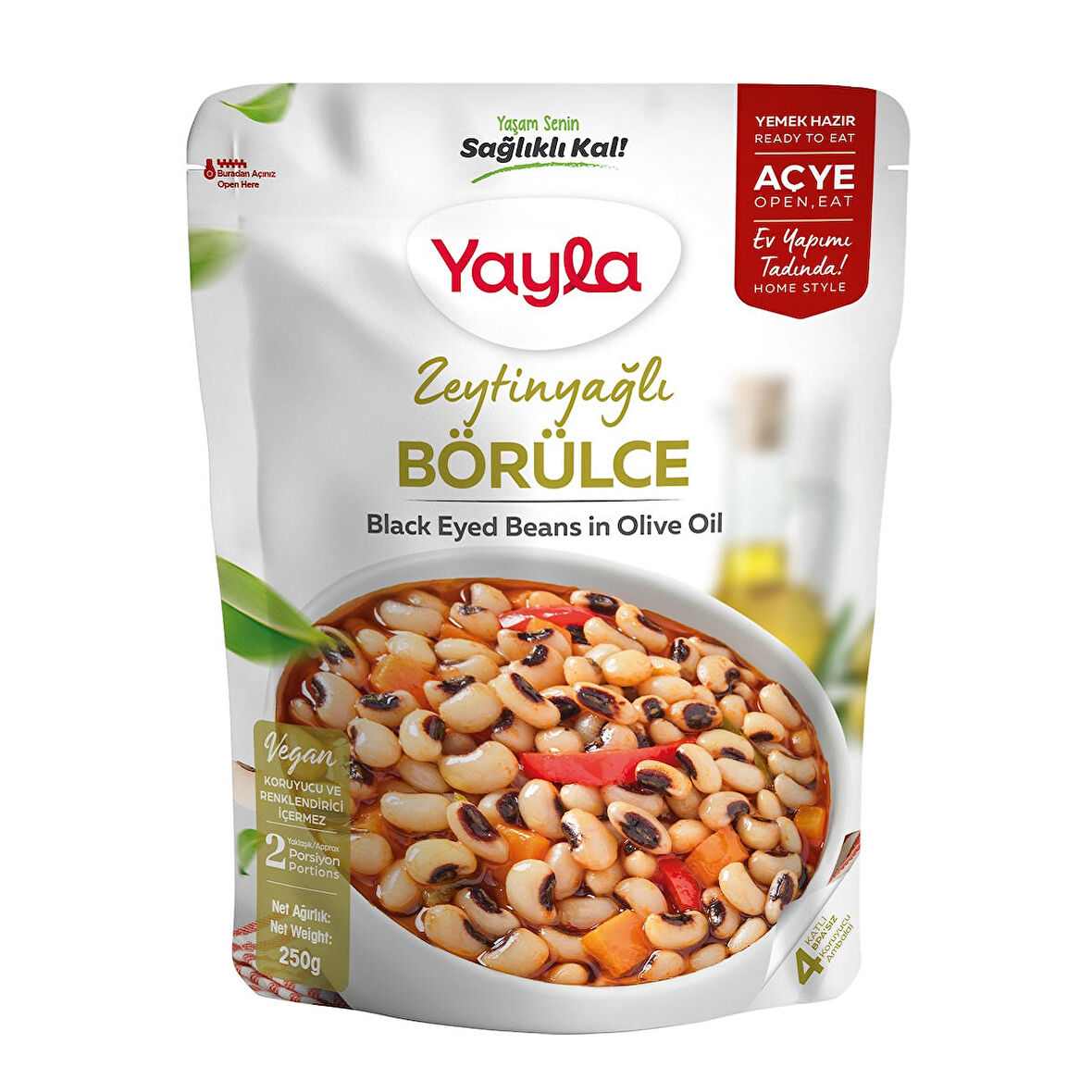 Yayla Yemek Hazır Zeytinyağlı Börülce 250 g