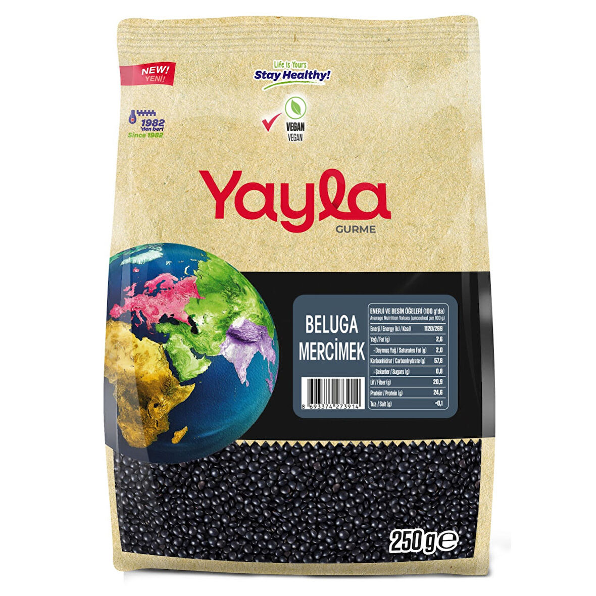 Yayla Gurme Beluga Mercimek 250 gr