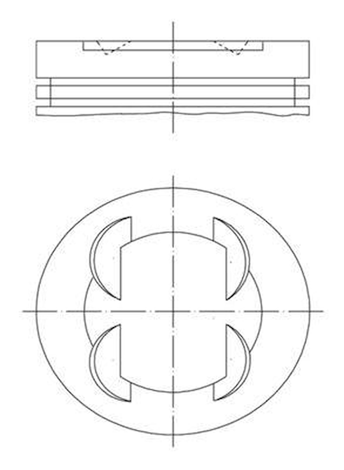 Opel Motor Piston+segman Komple (std) Astra J Corsa D Aveo T300 A14xer - Mahle 011pi00110000
