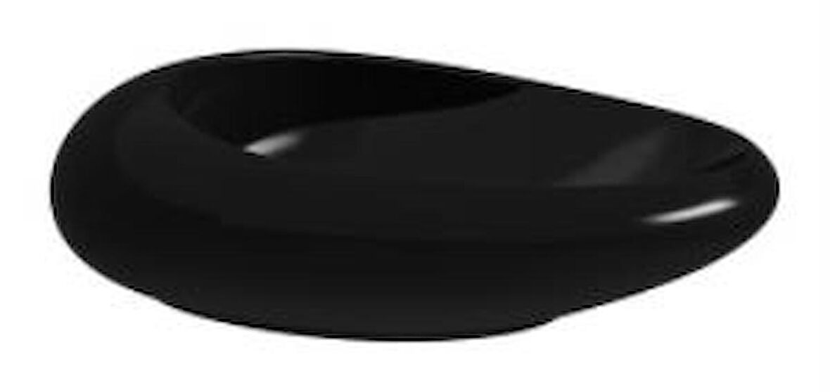 VitrA İstanbul Çanak lavabo 4280B470-0016 Yuvarlak - 60x55 cm - armatür deliksiz - su taşma deliksiz - Clean - siyah