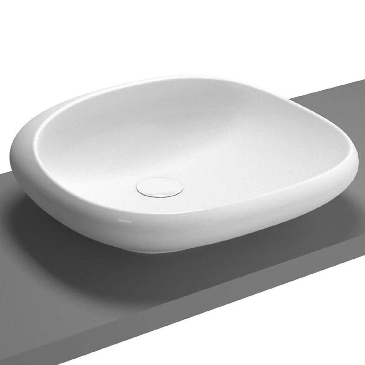 VitrA İstanbul Çanak lavabo 4520B403-0016 Dikdörtgen - 55x52 cm - armatür deliksiz - su taşma deliksiz - Clean - beyaz