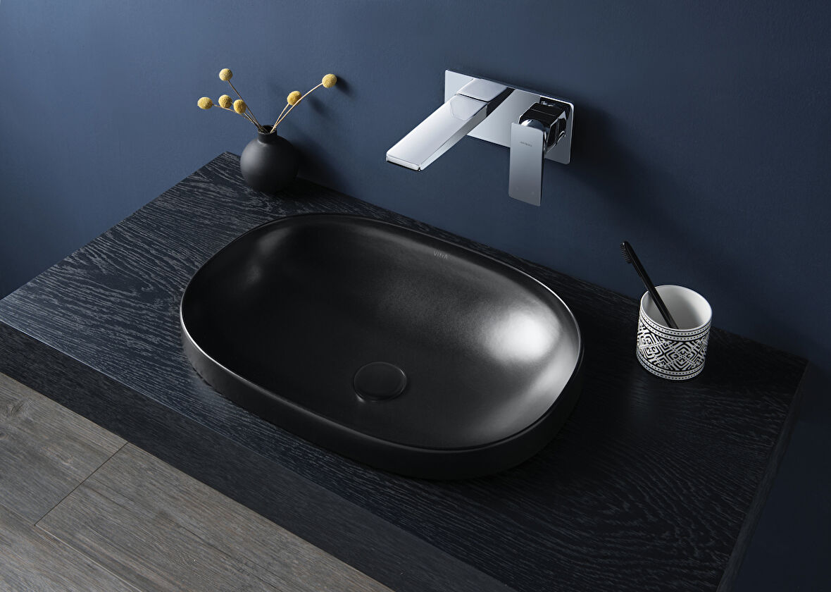 VitrA Frame 5652B483-0016 Tezgah üstü lavabo, Mat Siyah