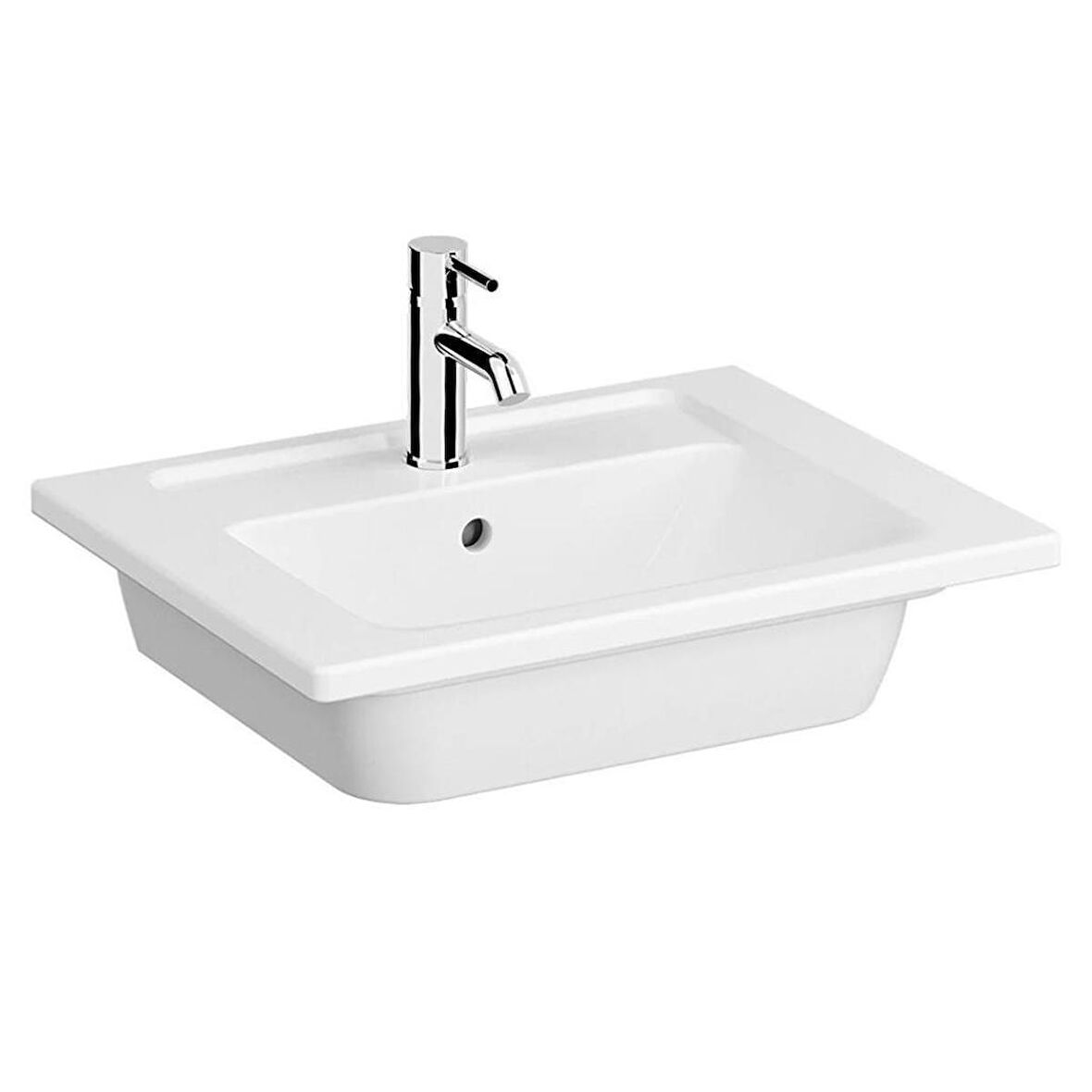 VitrA Integra 7055B003-0001 Etajerli Lavabo, 60 Cm, Beyaz