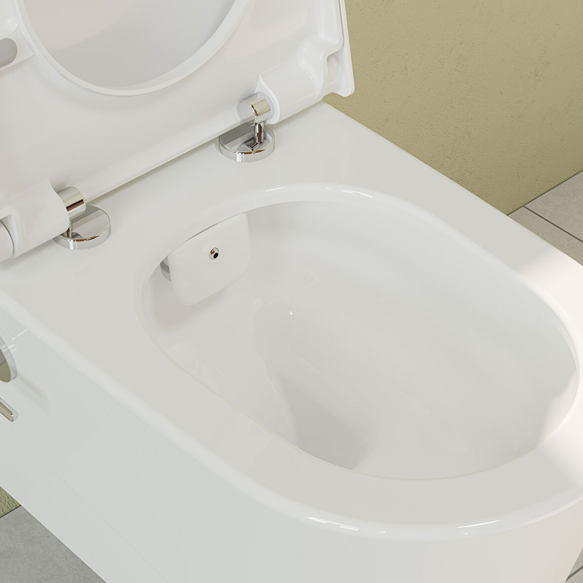 VitrA Nest Trendy 5176B003-1684 Asma Klozet, Rim-Ex, 57 cm, Beyaz