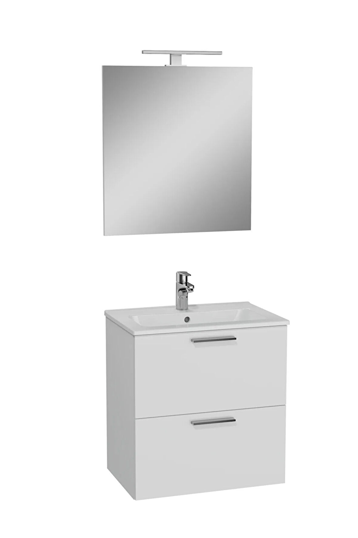 Mia 75021 Banyo Dolabı Seti, Çekmeceli, 60 Cm, Parlak Beyaz