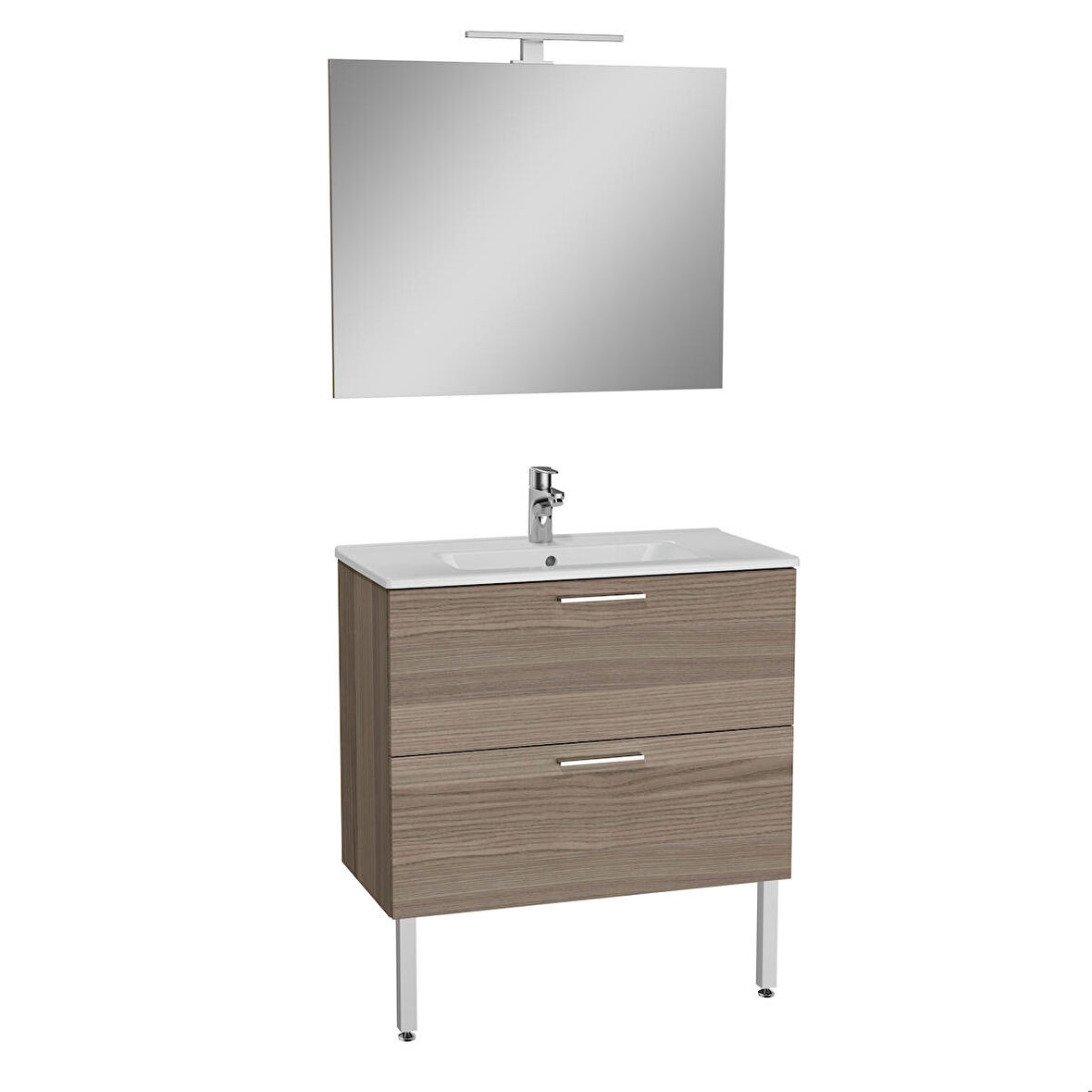 VitrA Mia 75076 Banyo Dolabı Seti Çekmeceli, Ayaklı, 80 cm, Cordoba