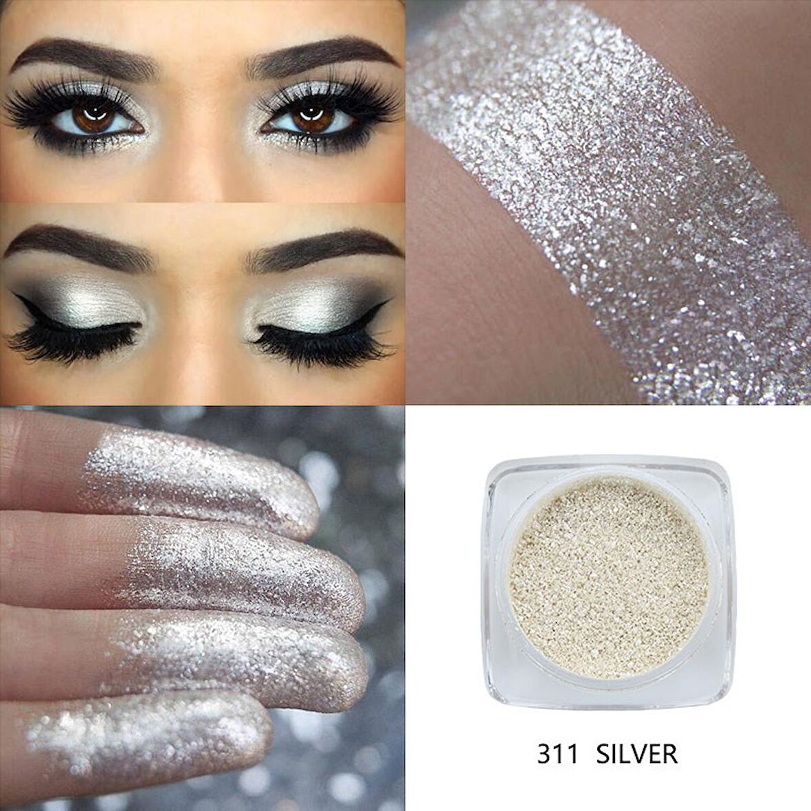Pazariz Makyaj Sim Göz Çevresi Yüz Ve Vücut Parlatıcı Sim Glitter Jel 10 Ml