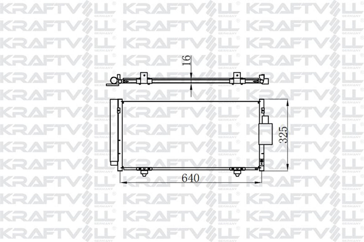 Subaru Klima Radyatoru Forester 2,0 2008-2013 İmpreza 2012-2016 XV 2012-> 640×298×16 - Kraftvoll 08060182