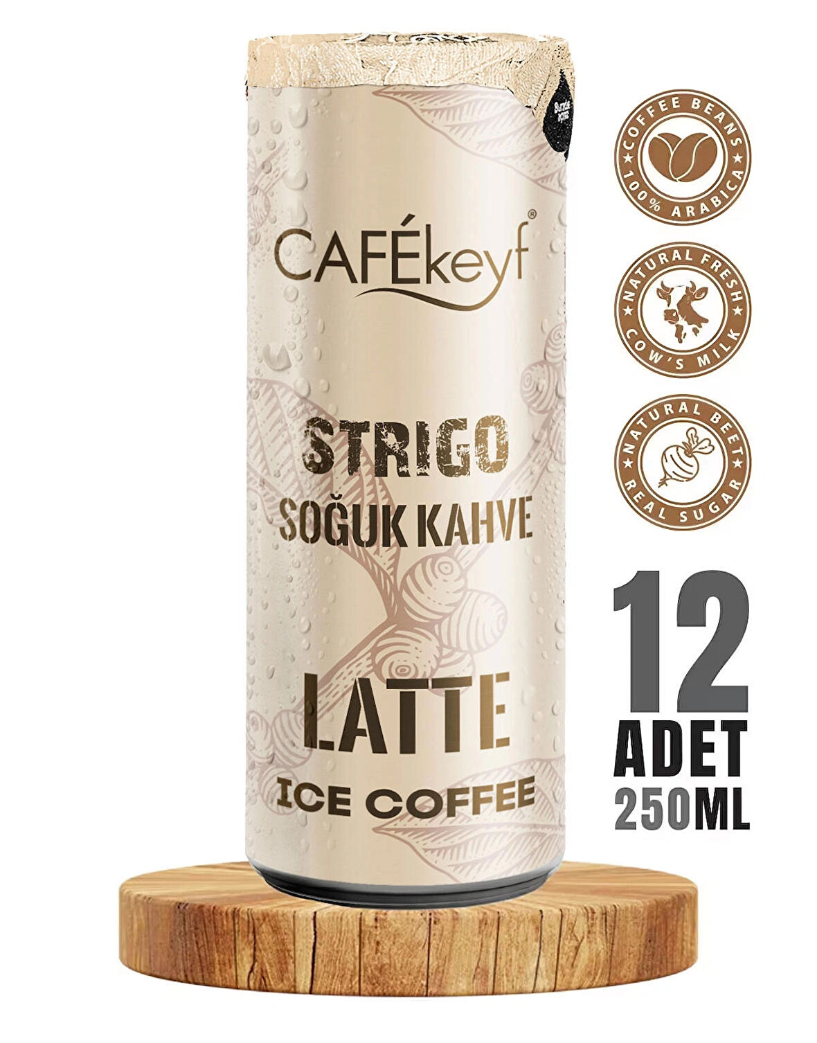 CAFEkeyf Latte Aromalı Soğuk Kahve 250ml 12'li