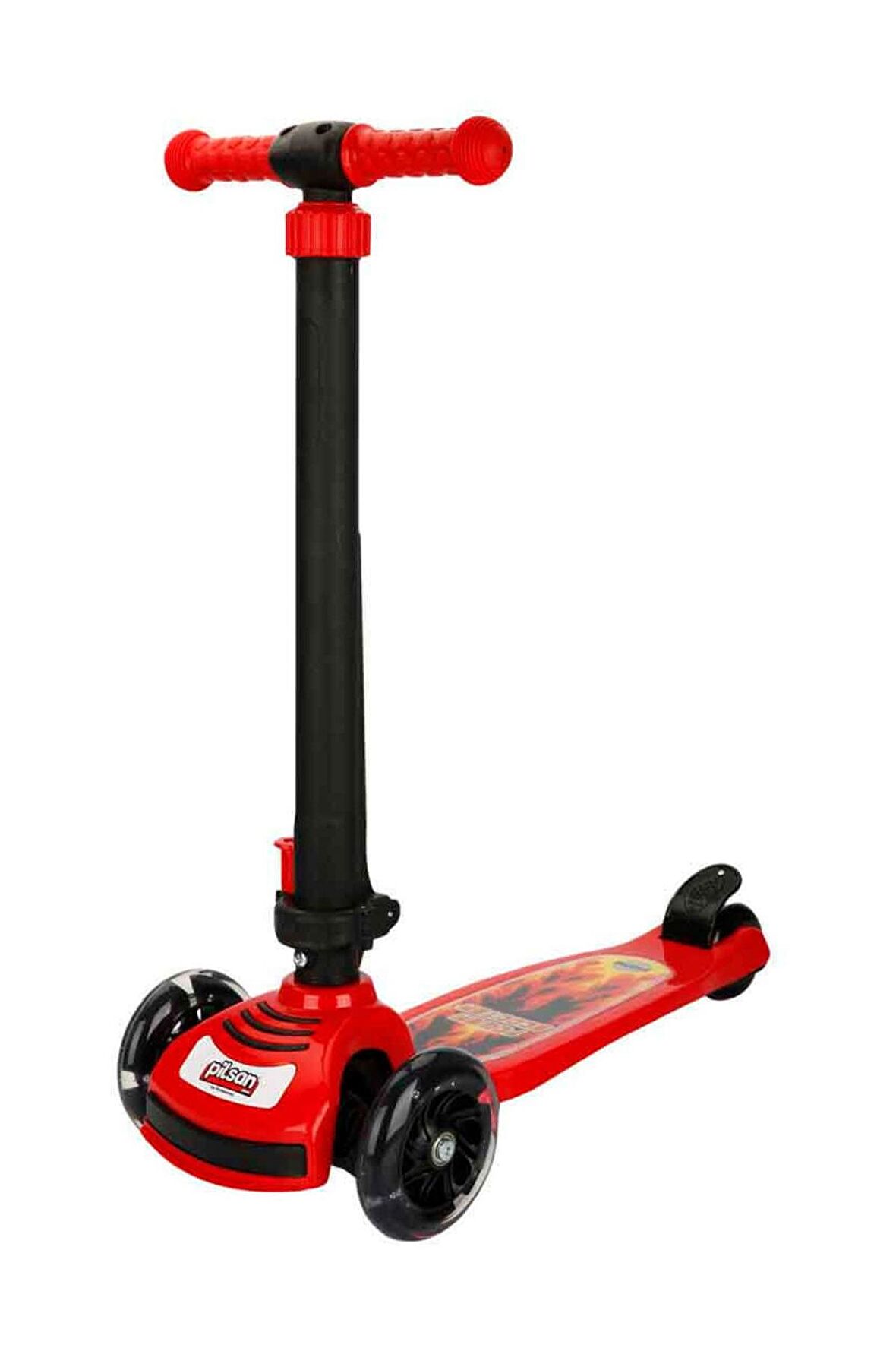 Pilsan Power Scooter Kırmızı 3 Tekerlekli Işıklı Scooter