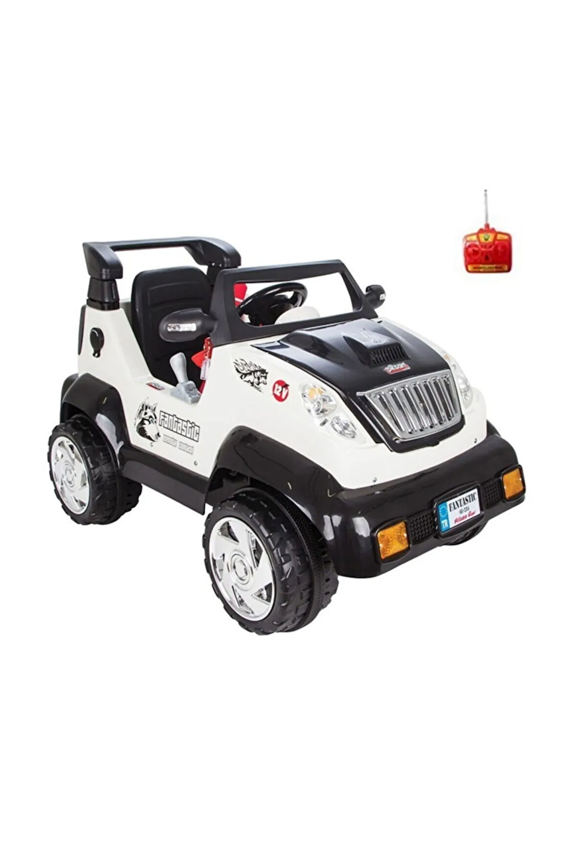 Beyaz Fantastik 12v Uzaktan Kumandalı Akülü Araba