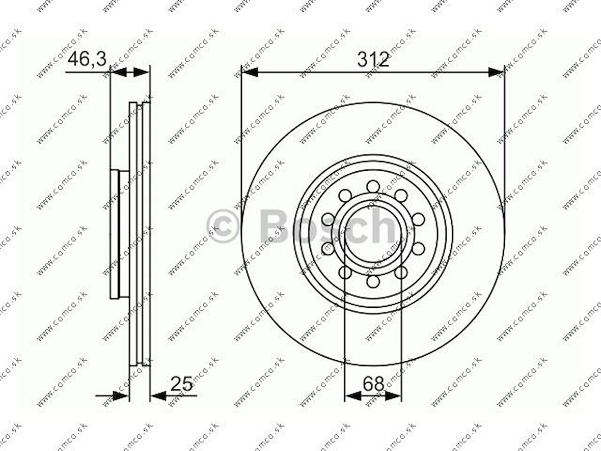 Vag On Fren Aynası Passat 1.6 / 1.9tdi / 2.0 / 1.8t 05> A4 01> A6 97> Superb 02> Exeo 09> - Bosch 0986479s23