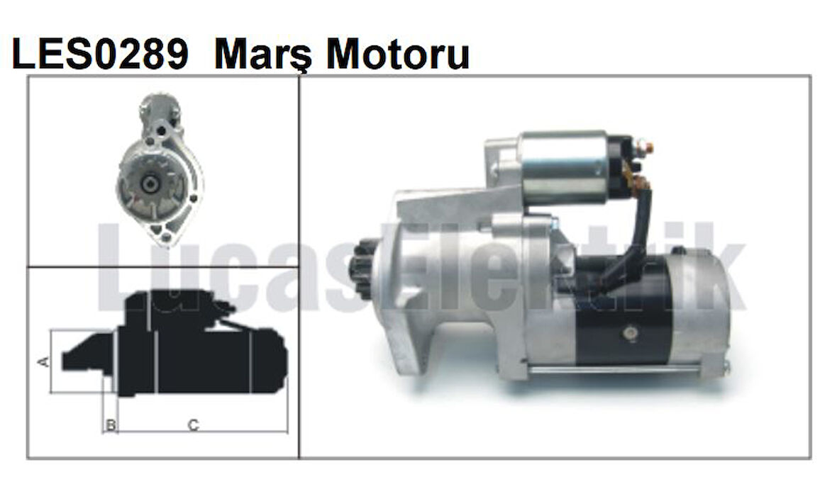Nissan Mars Motoru 12v / 2,2kw / 12dis Nissan Pickup 2,5di / 4wd, - Lucas Les0289
