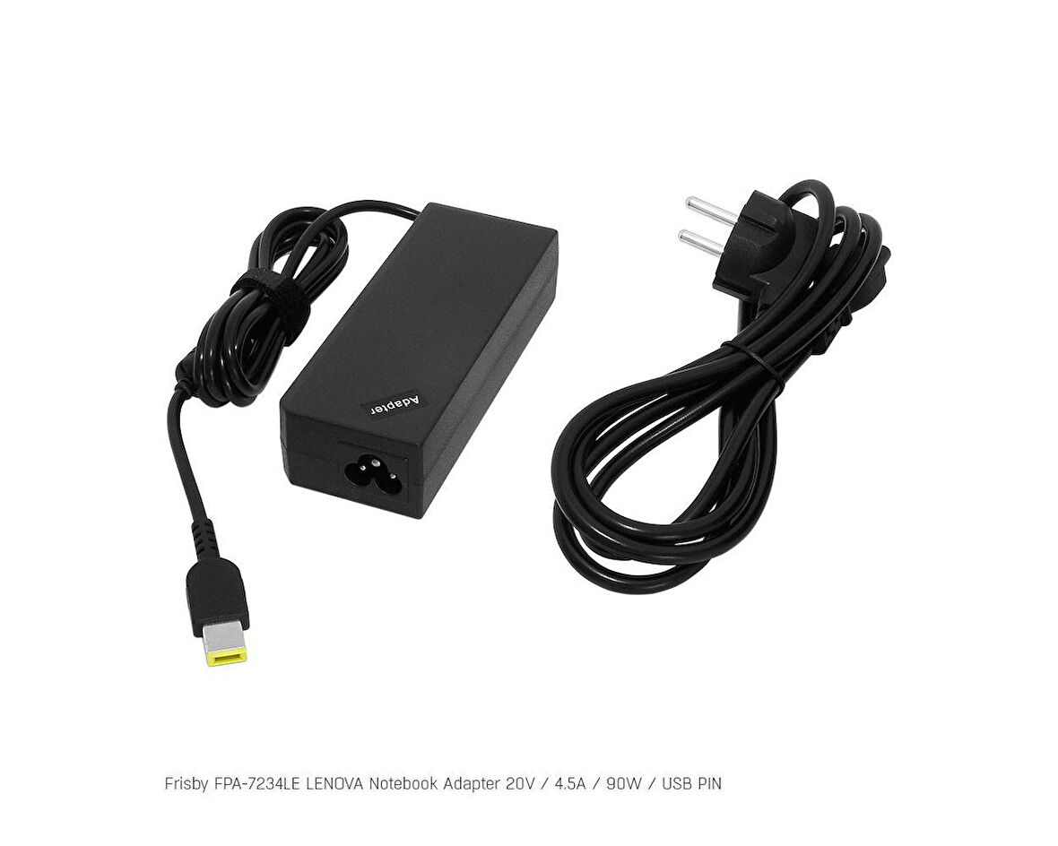 Frisby FPA-7234LE Notebook Adaptör (Lenovo) 20V 4.5A (Uç Boyutu : USB Pin)