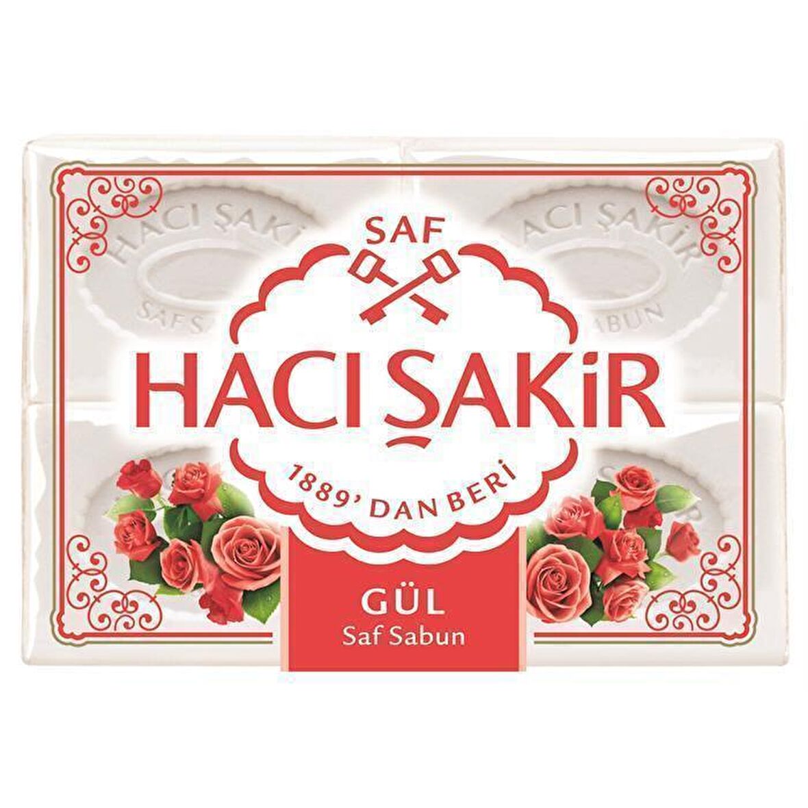 Hacı Şakir Banyo Sabunu Gül 4 Lü 600 Gr