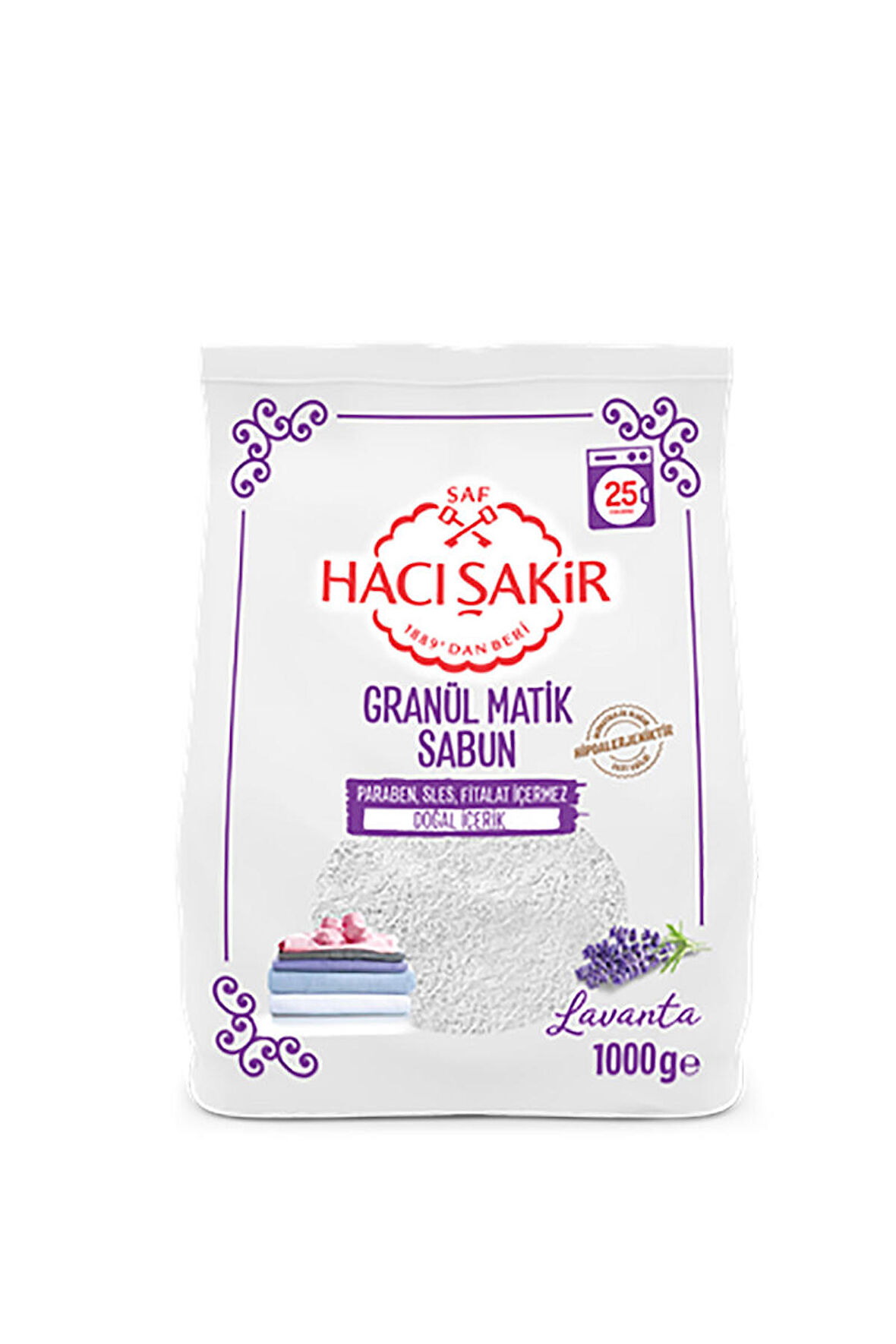 Hacı Şakir Granül Matik Lavanta Sabun 1000 gr