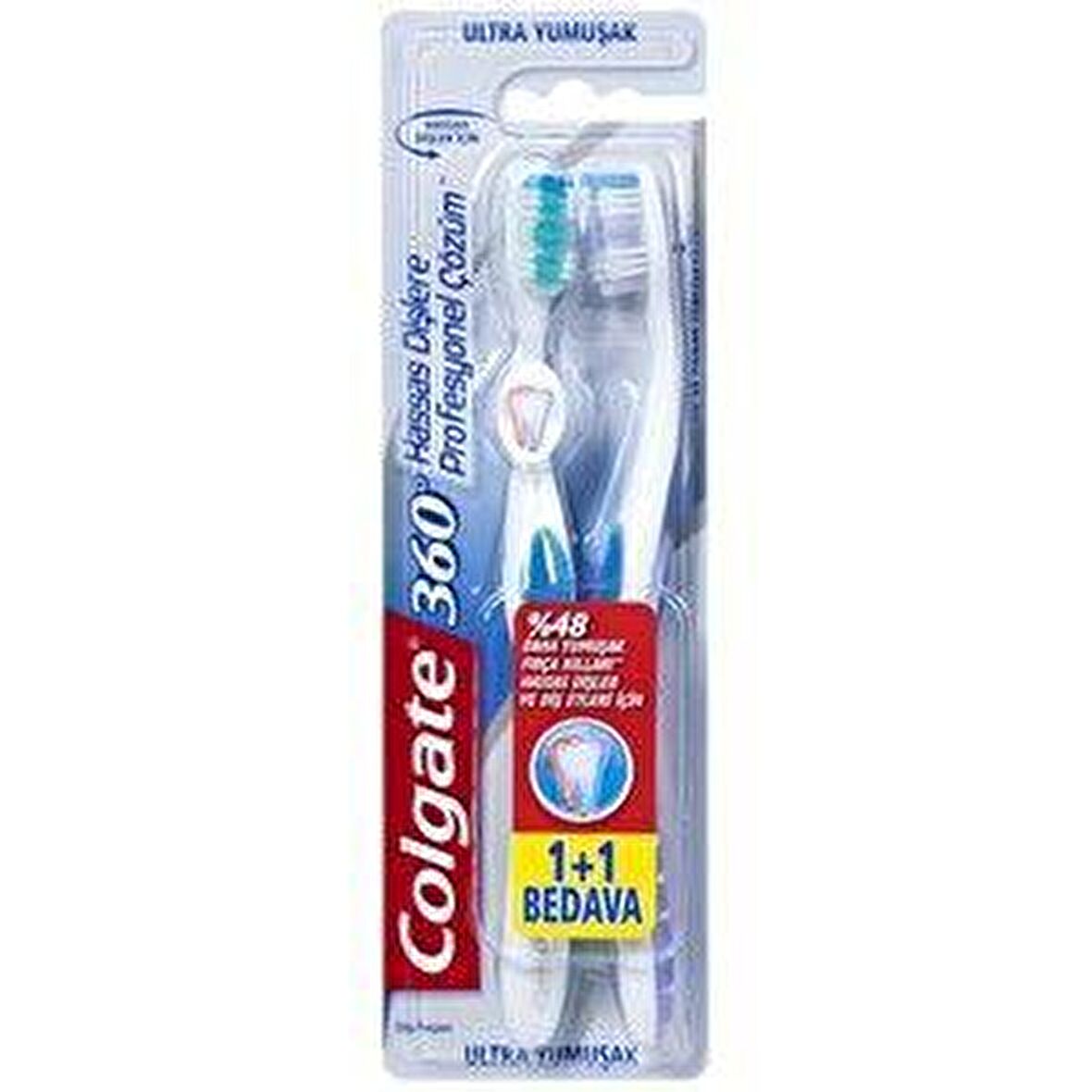 Colgate 360 Komple Ağız Temizliği Yumuşak Diş Fırçası 1+1