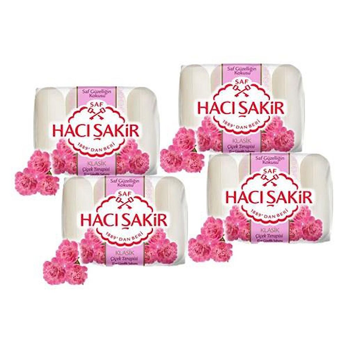 Hacı Şakir Güzellik Sabunu Klasik Çiçek Terapisi 4x70GR x 4 Paket