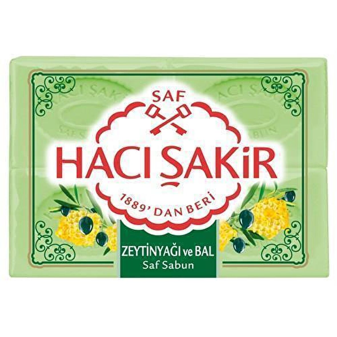 Hacı Şakir Banyo Sabunu Zeytinyağı Ve Bal 4 Lü 600 Gr