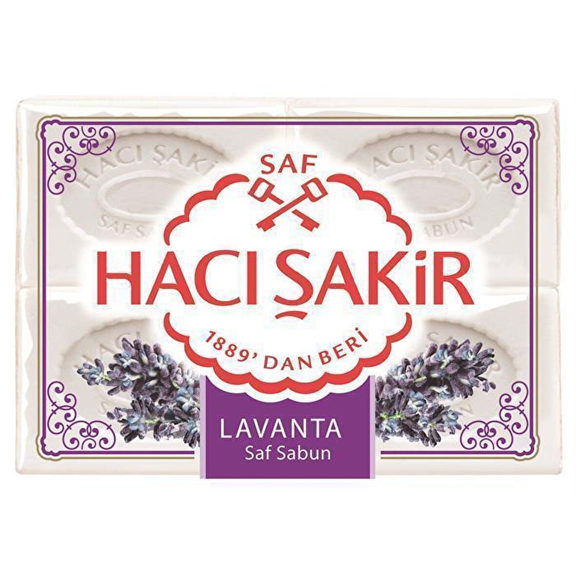 Hacı Şakir Banyo Sabunu Lavanta 4 Lü 600 Gr