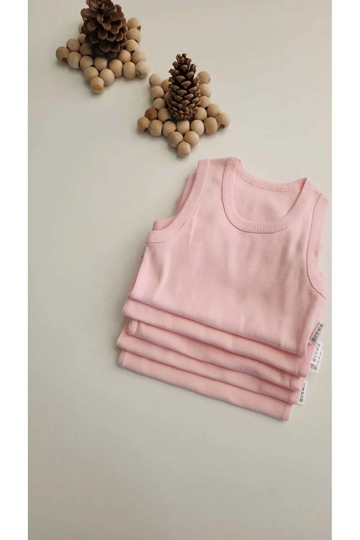 %100 Pamuk 5'li Basic Bisiklet Yaka Çıtçıtlı Body Zıbın Atlet