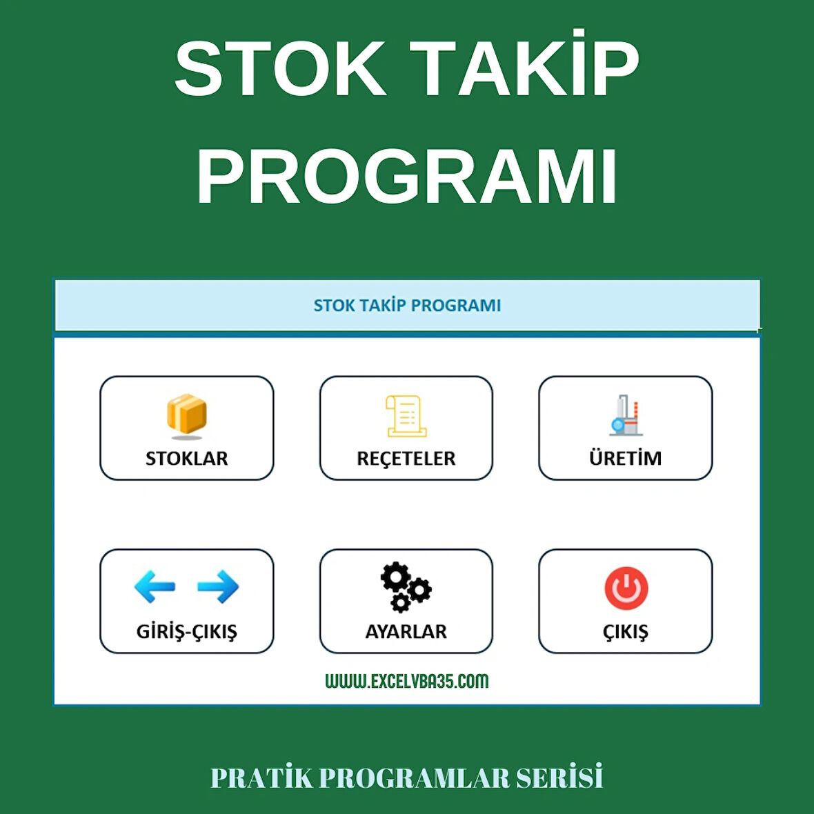 Stok Takip Programı V1.0– Excel Tabanlı Lisanslı Yazılım (Dijital Teslim)